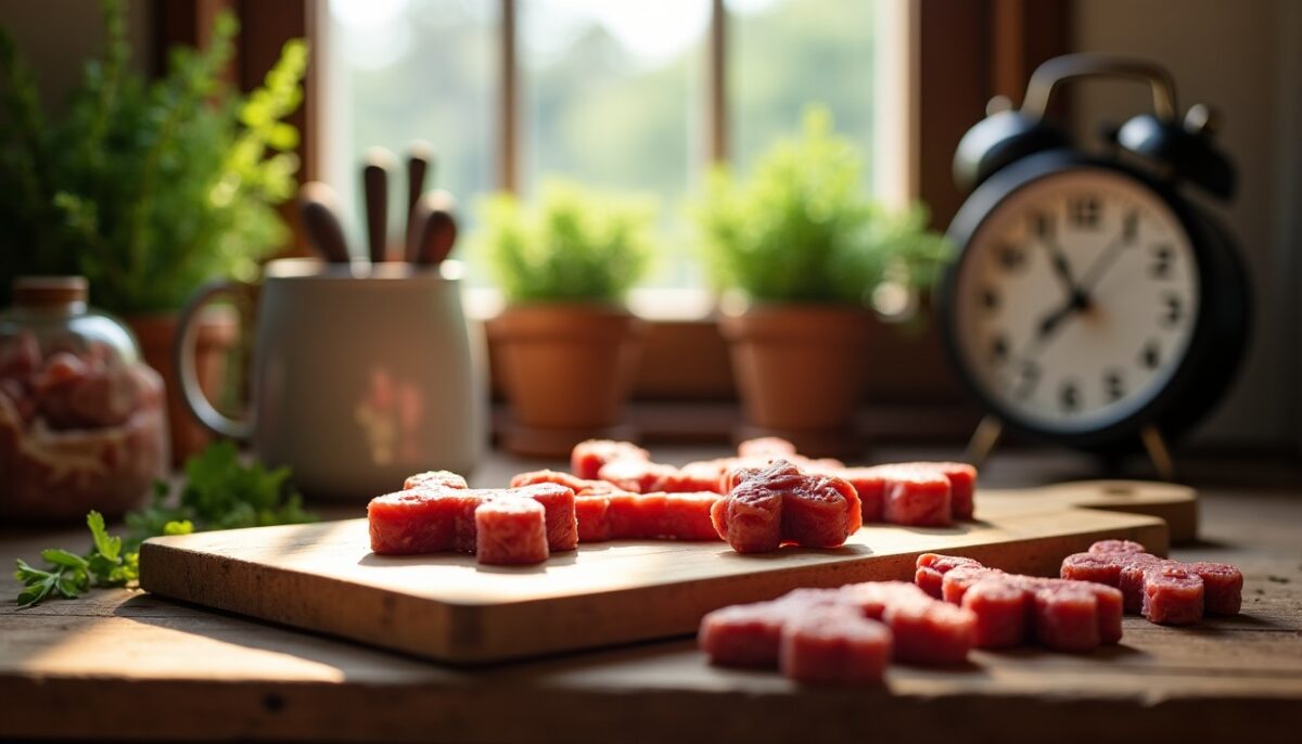 Friandises maison à la viande pour chien : une recette simple et naturelle
